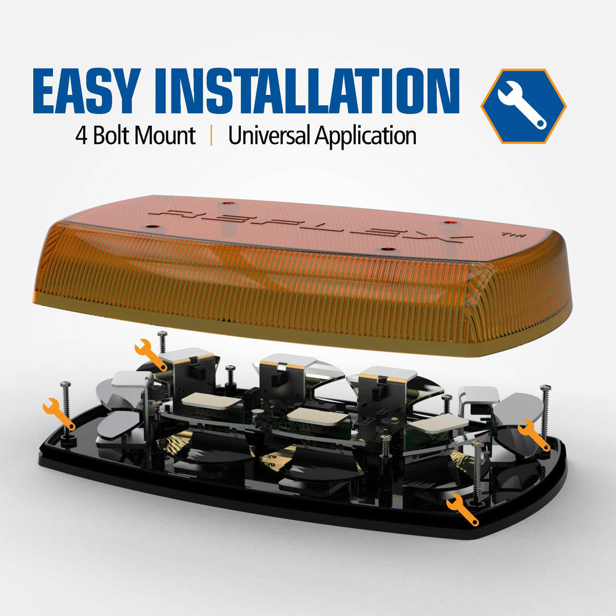 ECCO ECCO LED Mini Bar Amber 15 Inch Roof Top Light Bar 12V 24V for Cars Trucks Snow Plow Vehicles Warning - Outdoor Depot
