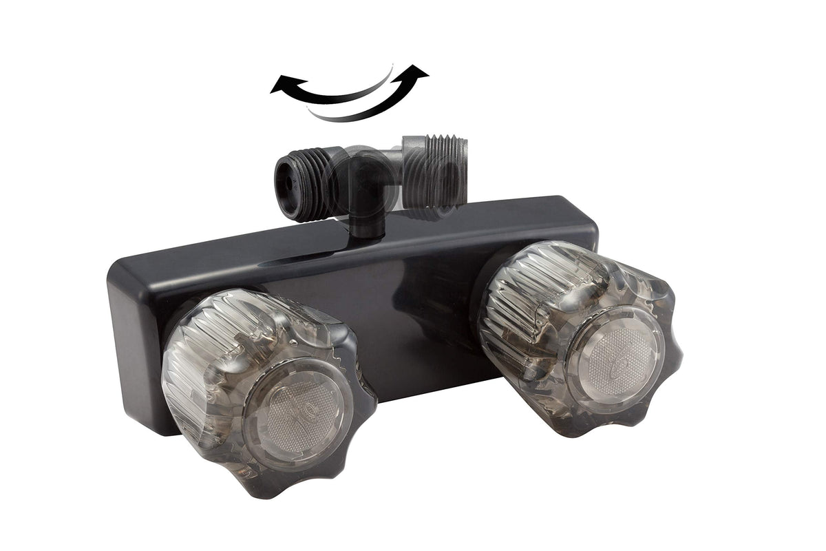 Dura Faucet Dura Faucet DF-SA100S1-BK RV Shower Faucet Valve Diverter for Exterior Shower Boxes with Clear - Outdoor Depot