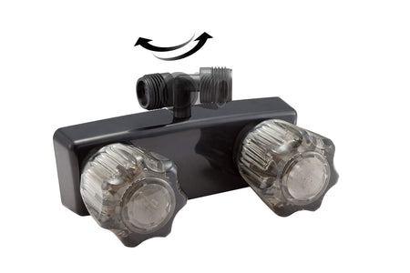 Dura Faucet Dura Faucet DF-SA100S1-BK RV Shower Faucet Valve Diverter for Exterior Shower Boxes with Clear - Outdoor Depot