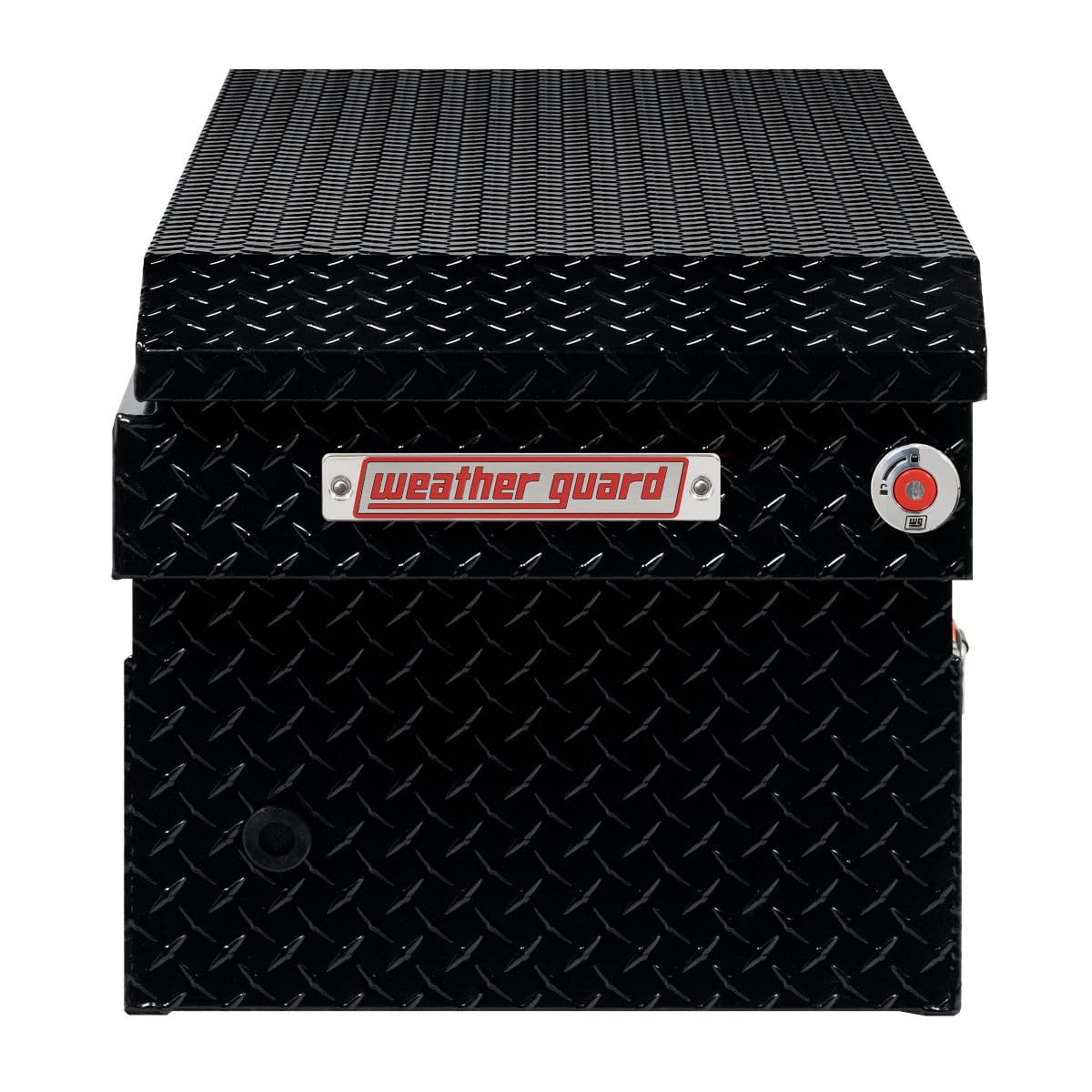 Weather Guard Weather Guard Model 127-5-04 Saddle Box, Aluminum, Full Standard, Gloss Black, 11.0 cu ft - Outdoor Depot