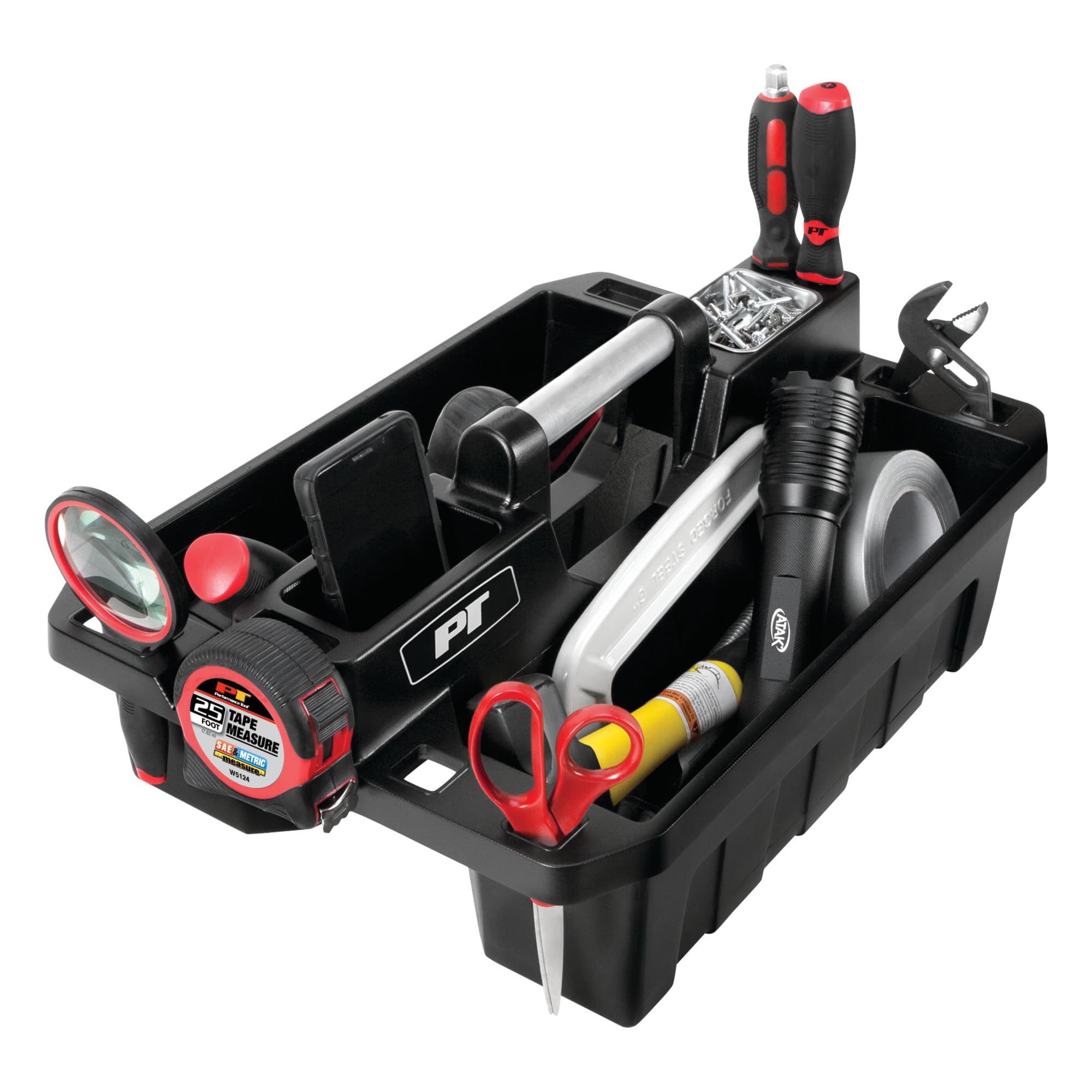 Performance Tool Performance Tool W88995 Portable Supply Caddy and Magnetic Utility Tool Tray,Black - Outdoor Depot