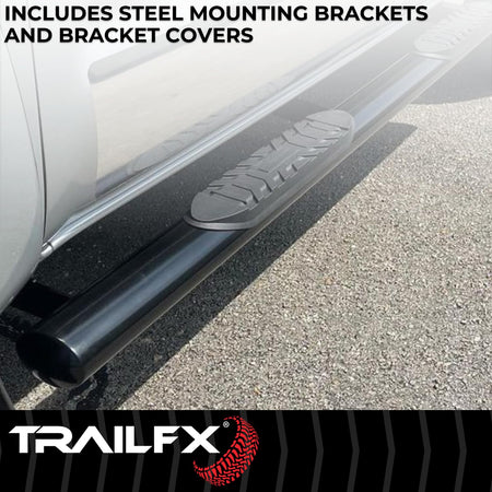 Trailfx TrailFX Nerf Bar Side Steps Chevrolet Colorado Crew Cab 2015–2026 Black Powder Coated Mild Steel - Outdoor Depot