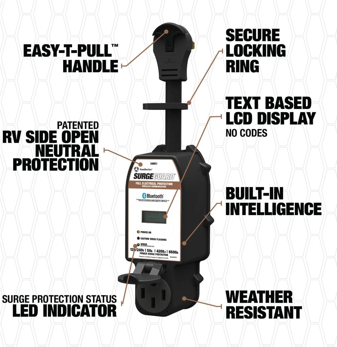 Southwire 50A Wireless Surge Guard Portable Surge Protector - Outdoor-Depot.us