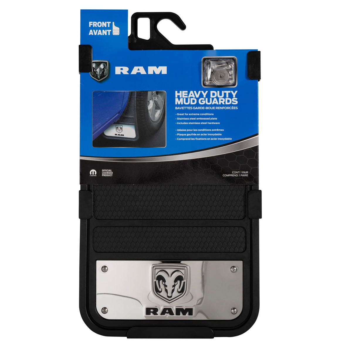 Plasticolor Plasticolor Ram Heavy Duty Front 12 X 23 Mud Guards, 12" x 23" Front Mud Guards (001835R01) - Outdoor Depot
