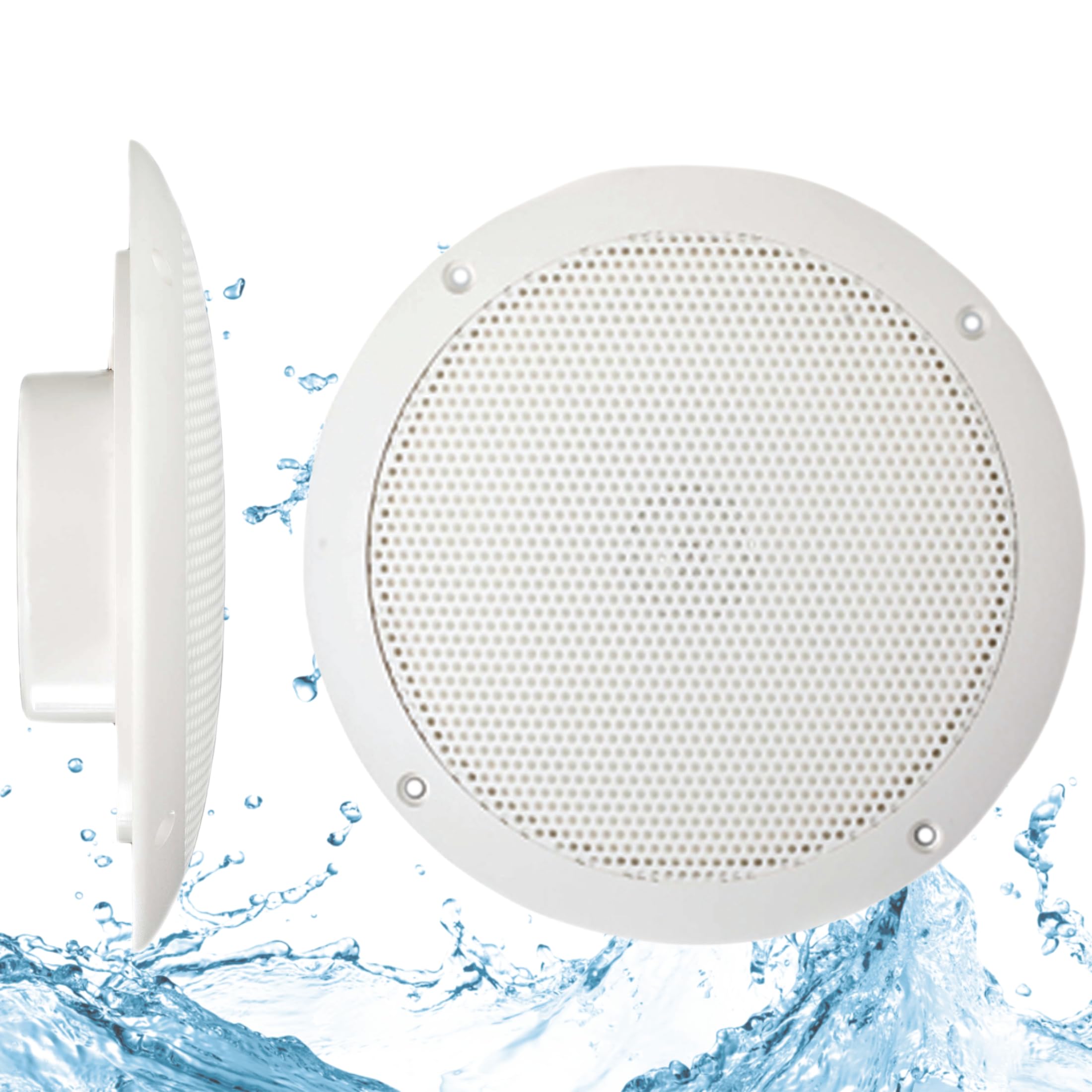 PQN Audio PQN Audio ECO50-4W Waterproof Marine Speakers - RV, Camper, Boat, Wall and Floor Outdoor Speakers - Outdoor Depot