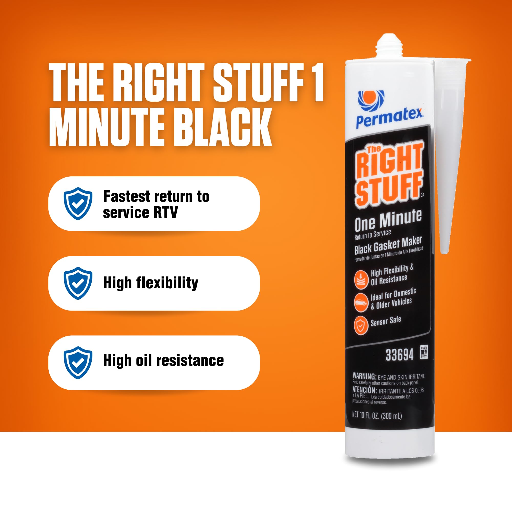 Permatex Permatex 33694 The Right Stuff Gasket Maker, 10.1 oz., Black - Outdoor Depot