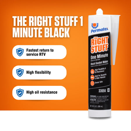 Permatex Permatex 33694 The Right Stuff Gasket Maker, 10.1 oz., Black - Outdoor Depot