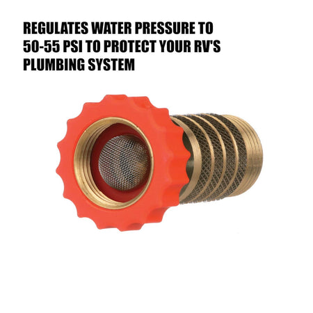 Valterra Valterra RV Hi-Flow Water Regulator, Lead-Free Brass Hi-Flow Water Regulator for Camper, Trailer, - Outdoor Depot