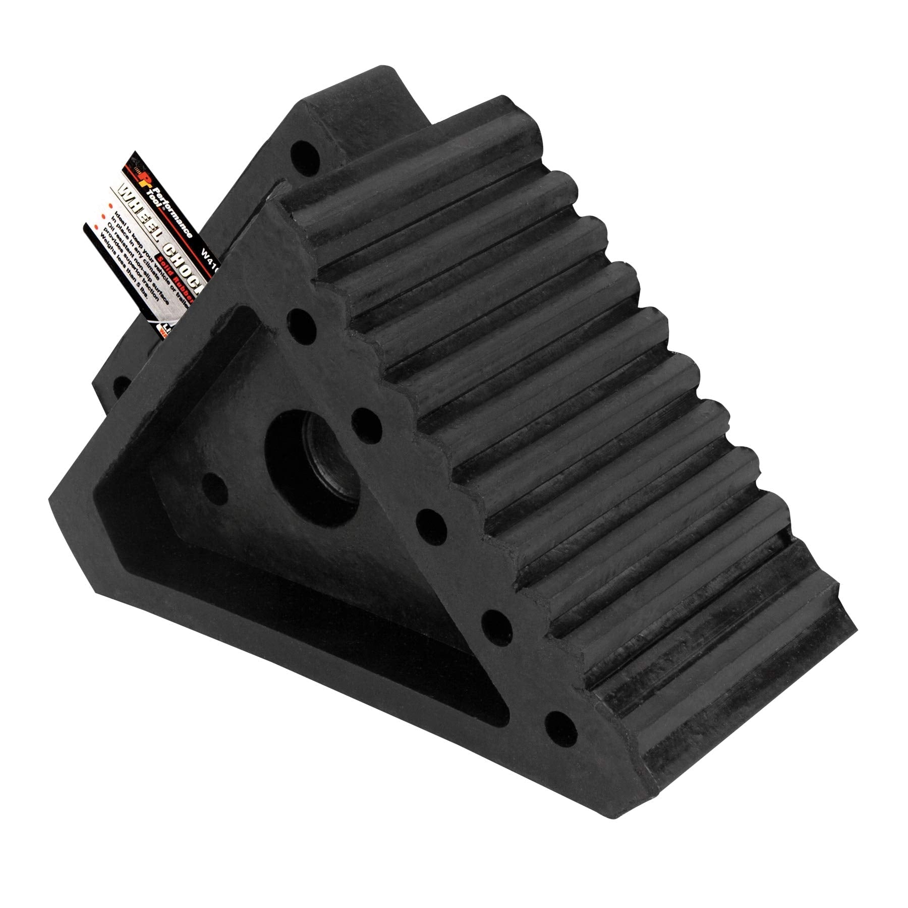 Performance Tool Performance Tool W41001 All Weather, Oil Resistant Solid Rubber Wheel Chock for Car, Travel - Outdoor Depot