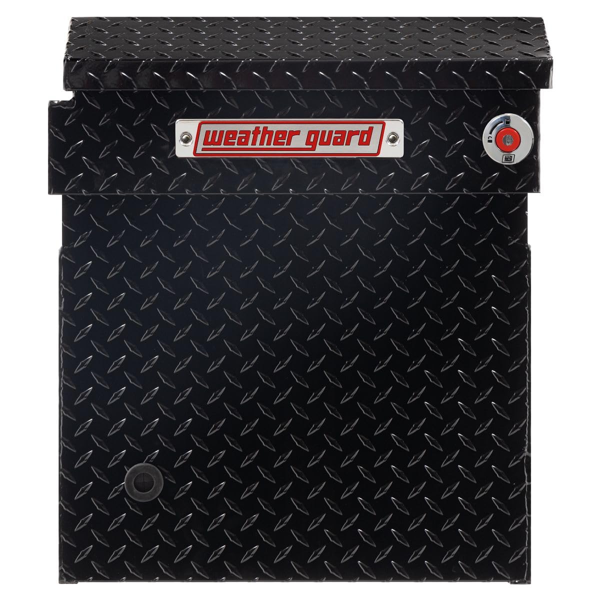 Weather Guard Weather Guard Model 123-5-04 Saddle Box, Aluminum, Full Deep, Gloss Black, 15.0 cu ft - Outdoor Depot