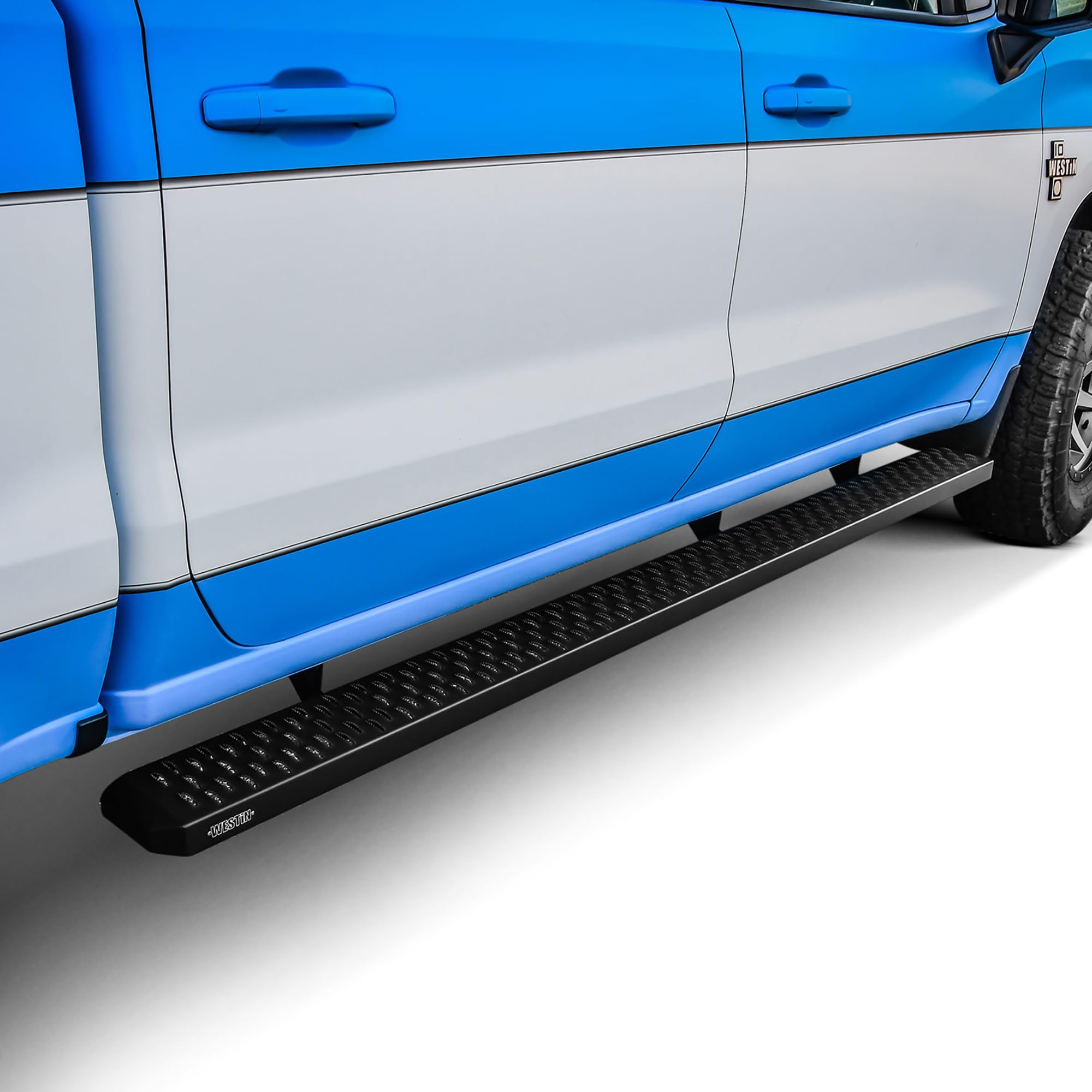 Westin Westin 27-74745 Grate Steps Running Boards 90 in. Textured Black Pair (Required Mounting Kit Sold - Outdoor Depot