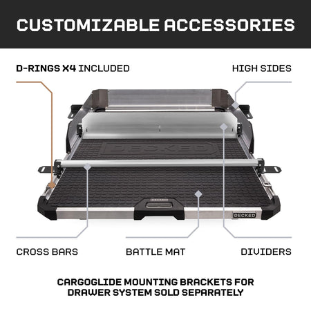 DECKED CargoGlide Truck Bed Slide – 1500 lb Capacity, 75% Extension – Heavy-Duty Pickup Cargo Slide for Easy - Outdoor Depot
