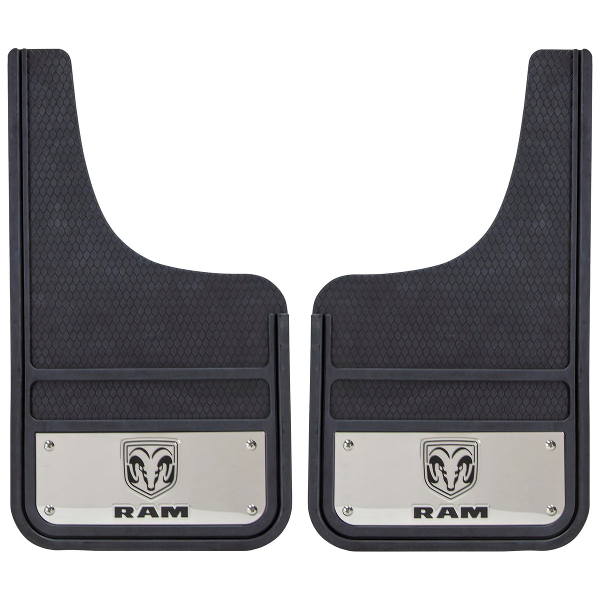 Plasticolor Plasticolor Ram Heavy Duty Front 12 X 23 Mud Guards, 12" x 23" Front Mud Guards (001835R01) - Outdoor Depot
