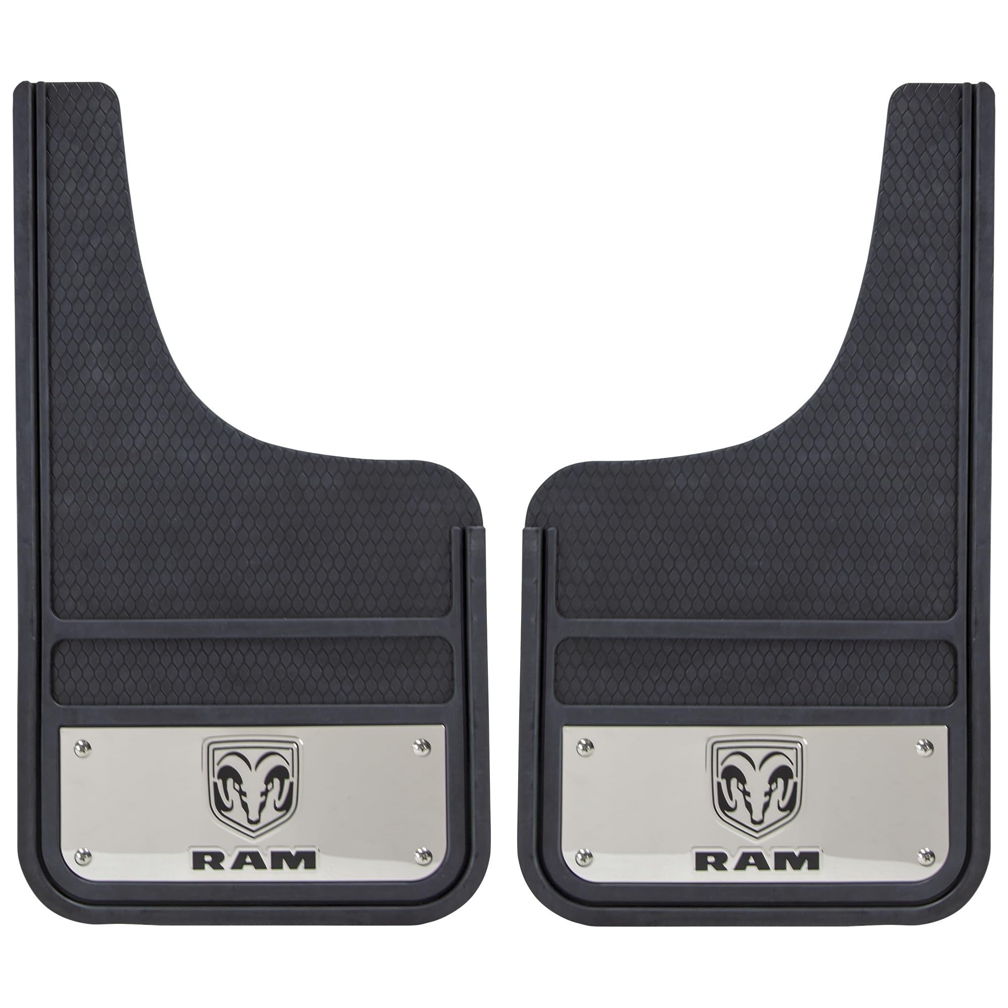 Plasticolor Plasticolor Ram Heavy Duty Front 12 X 23 Mud Guards, 12" x 23" Front Mud Guards (001835R01) - Outdoor Depot