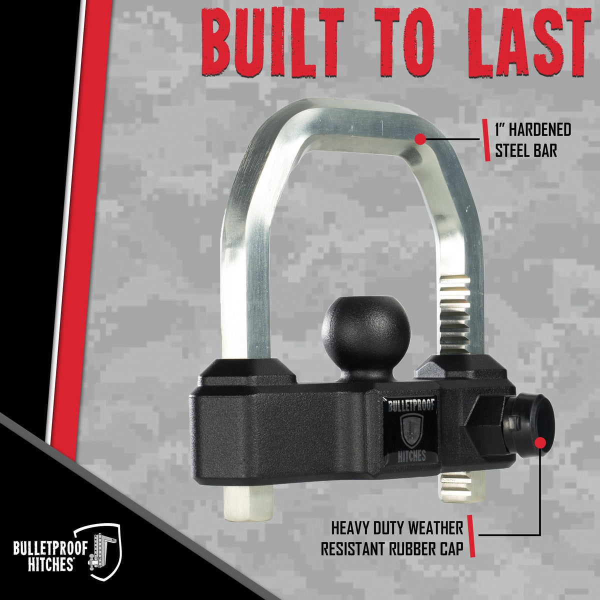 BulletProof Hitches BulletProof Hitches - Extreme Duty Trailer Coupler Lock - Universal Trailer Lock with 1" - Outdoor Depot