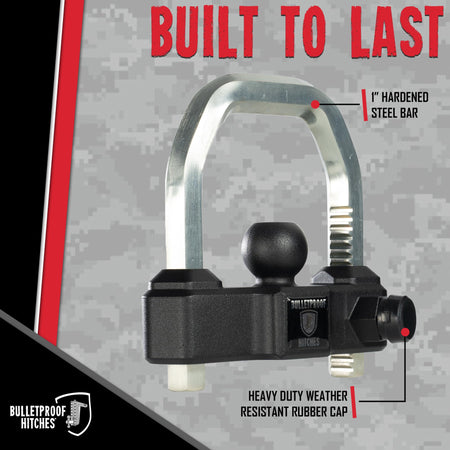 BulletProof Hitches BulletProof Hitches - Extreme Duty Trailer Coupler Lock - Universal Trailer Lock with 1" - Outdoor Depot