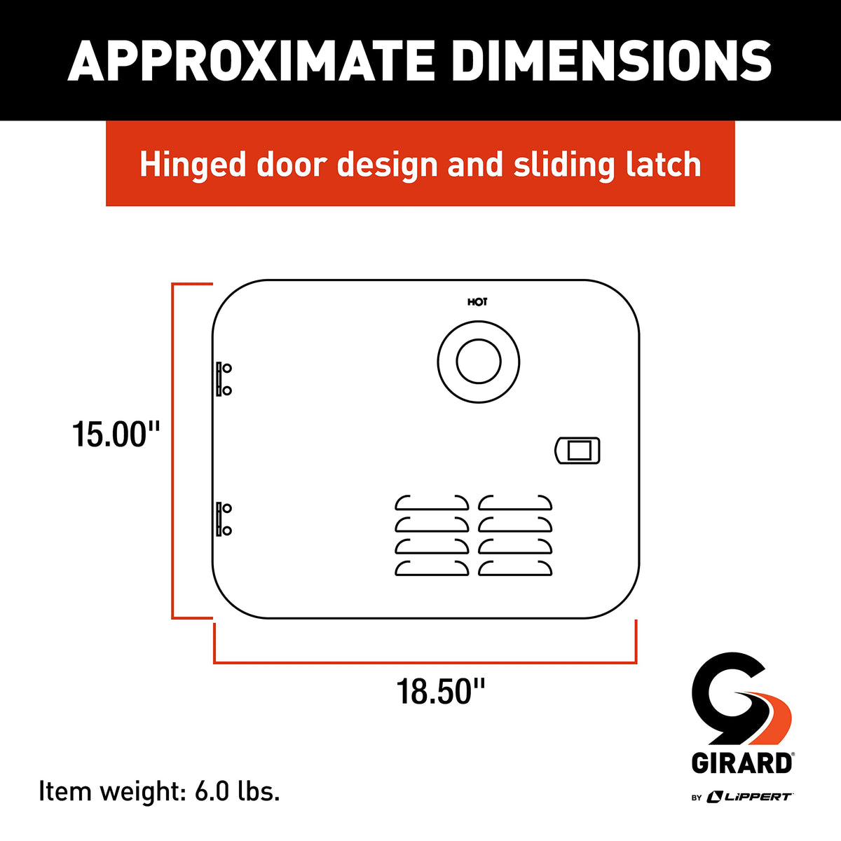 GIRARD Girard Products Llc RV Water Heater Door Installation Kit - 6-Gallon, Black - Outdoor Depot