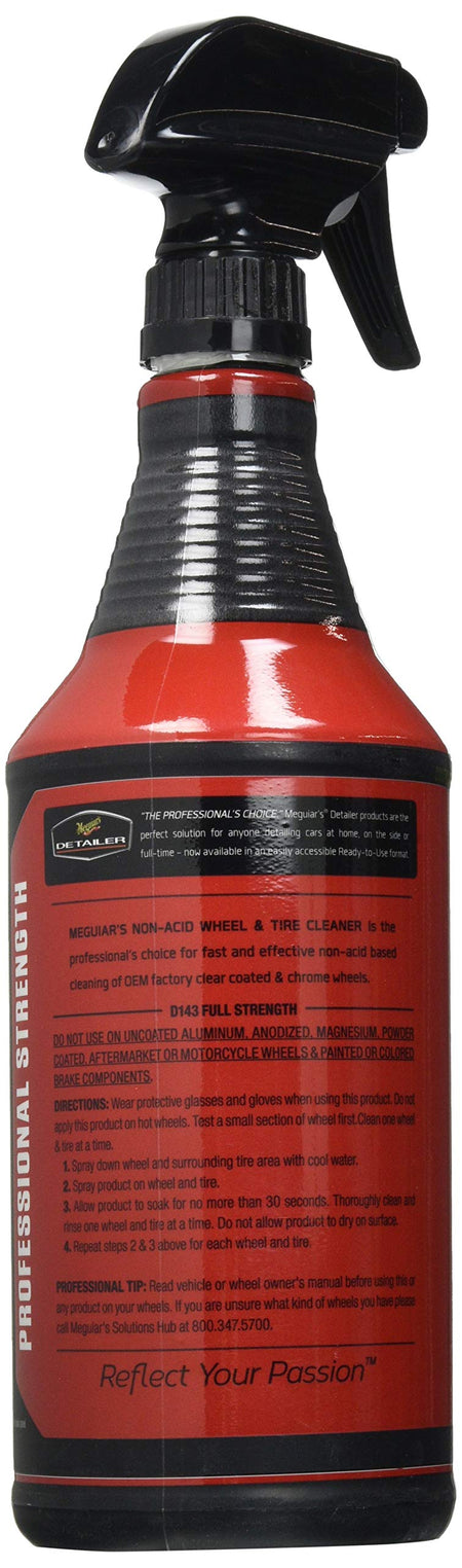 Meguiar's Meguiar's Non Acid Wheel & Tire Cleaner, Drtu14332, 32 oz, 6 Bottles/Case - Outdoor Depot