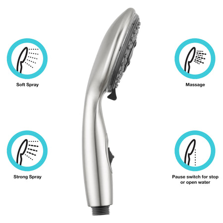 Dura Faucet Dura Faucet Premium RV Handheld Shower Wand with Eco-Friendly On/Off Switch (Brushed Satin - Outdoor Depot