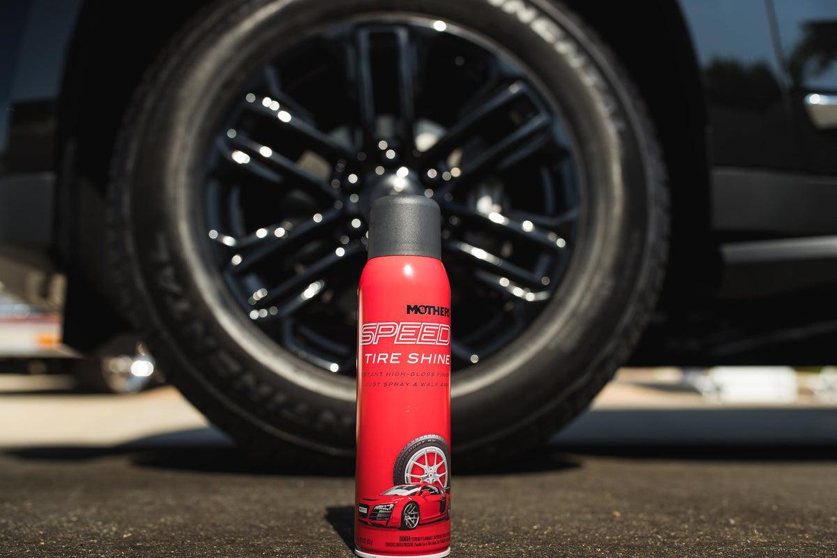 Mothers Mothers Speed Tire Shine, 15 oz. Aerosol — Long-Lasting, High-Gloss “Just Dressed” Finish — No - Outdoor Depot