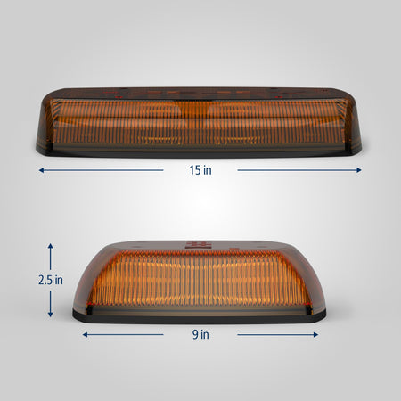 ECCO ECCO LED Mini Bar Amber 15 Inch Roof Top Light Bar 12V 24V for Cars Trucks Snow Plow Vehicles Warning - Outdoor Depot