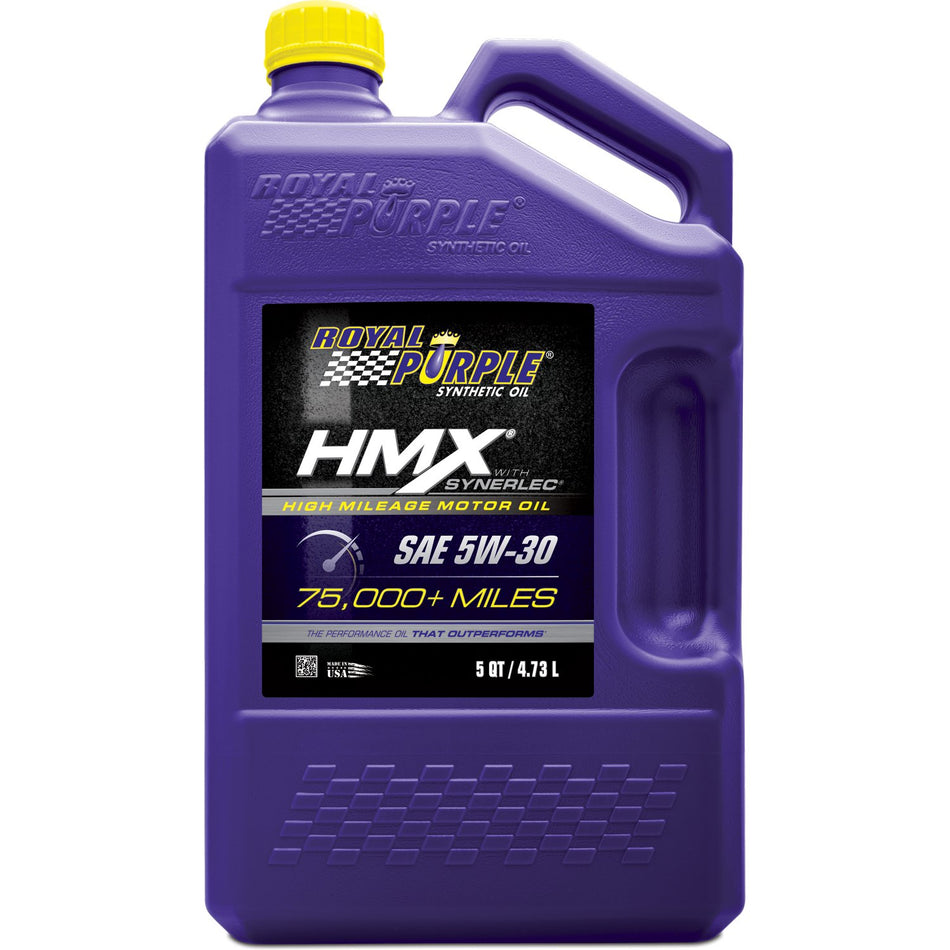 ROYAL PURPLE 11748 HMX SAE 5W-30 High-Mileage Synthetic Motor Oil - 5 Quart Engine & Performance