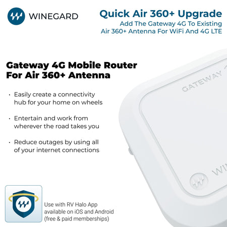 Winegard Winegard Gateway 4G - GW-1000 WiFi and LTE Router - Air 360+ Compatible - RV Mobile Router Upgrade - Outdoor Depot