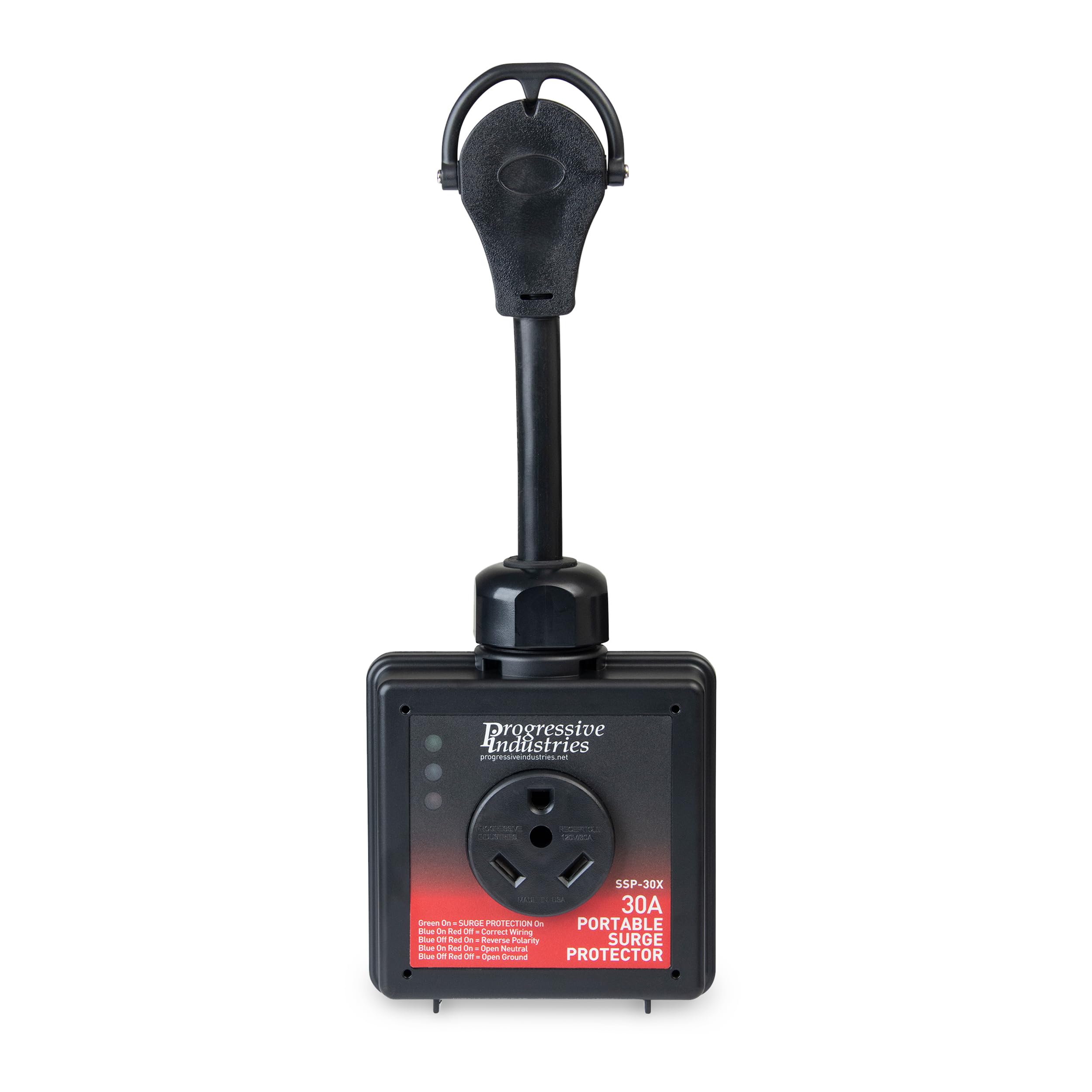 Progressive Industries Progressive Industries SSP-30X Portable RV Smart Surge Protector, Black, 30 Amp - Outdoor Depot