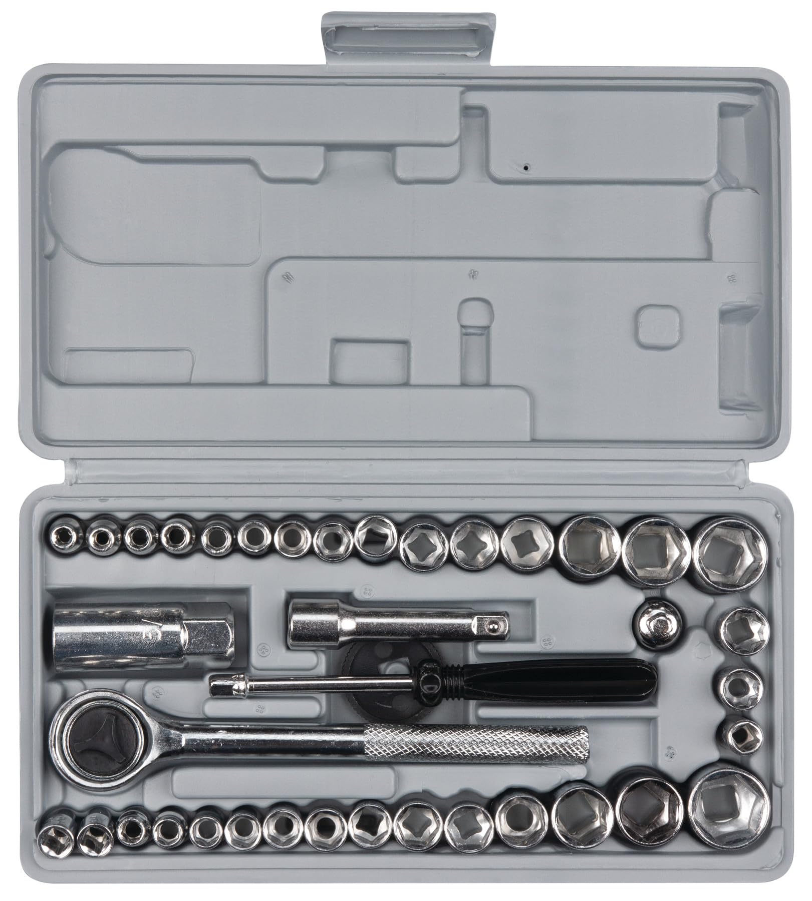 Performance Tool Performance Tool W1173 SAE/Metric 40-Piece SAE and Metric Socket Set, 1/4-Inch & 3/8-Inch - Outdoor Depot