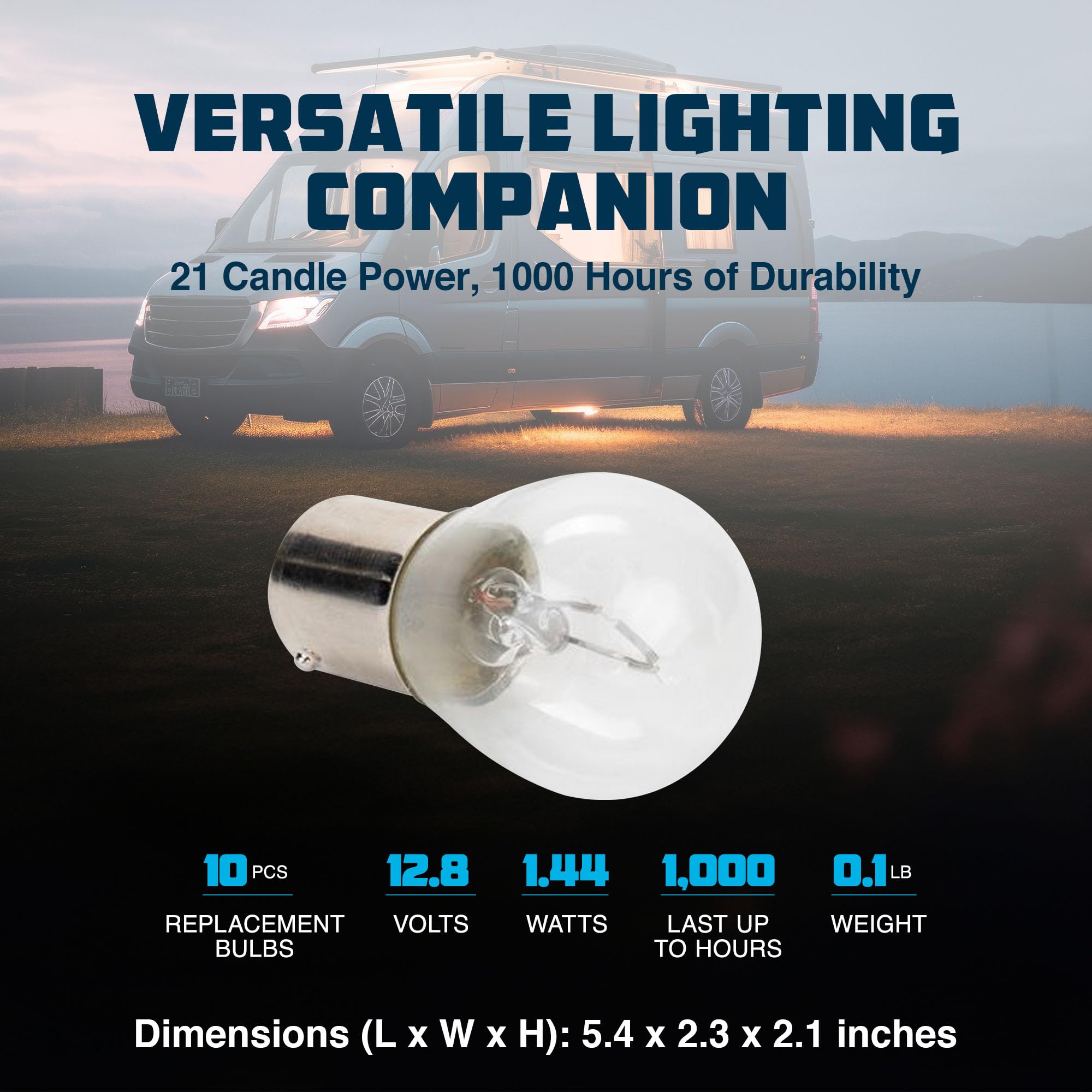Camco Camco 54788 Replacement 1141 Auto/RV Backup Light Bulb - Box of 10 - Outdoor Depot
