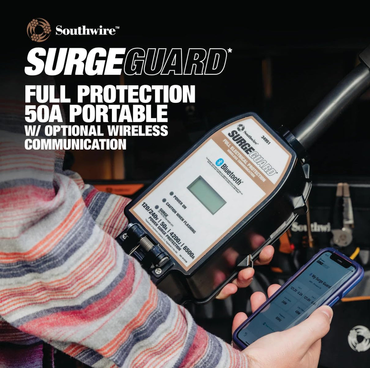 Southwire 50A Wireless Surge Guard Portable Surge Protector - Outdoor-Depot.us