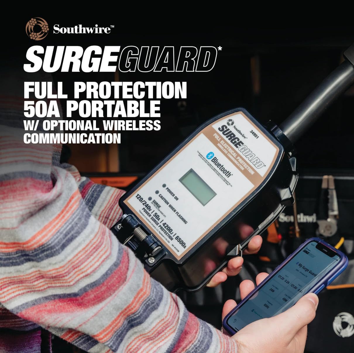 Southwire 50A Wireless Surge Guard Portable Surge Protector - Outdoor-Depot.us