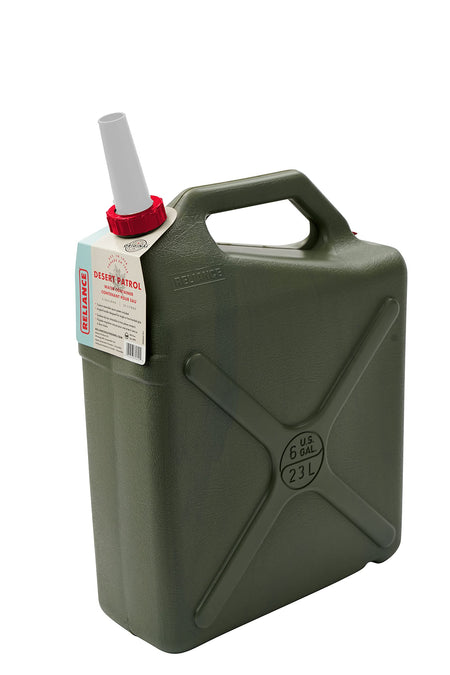 Reliance Reliance Products Desert Patrol 6 Gallon Rigid Water Container, Green , 14.8 Inch x 6.3 Inch x 19.0 - Outdoor Depot