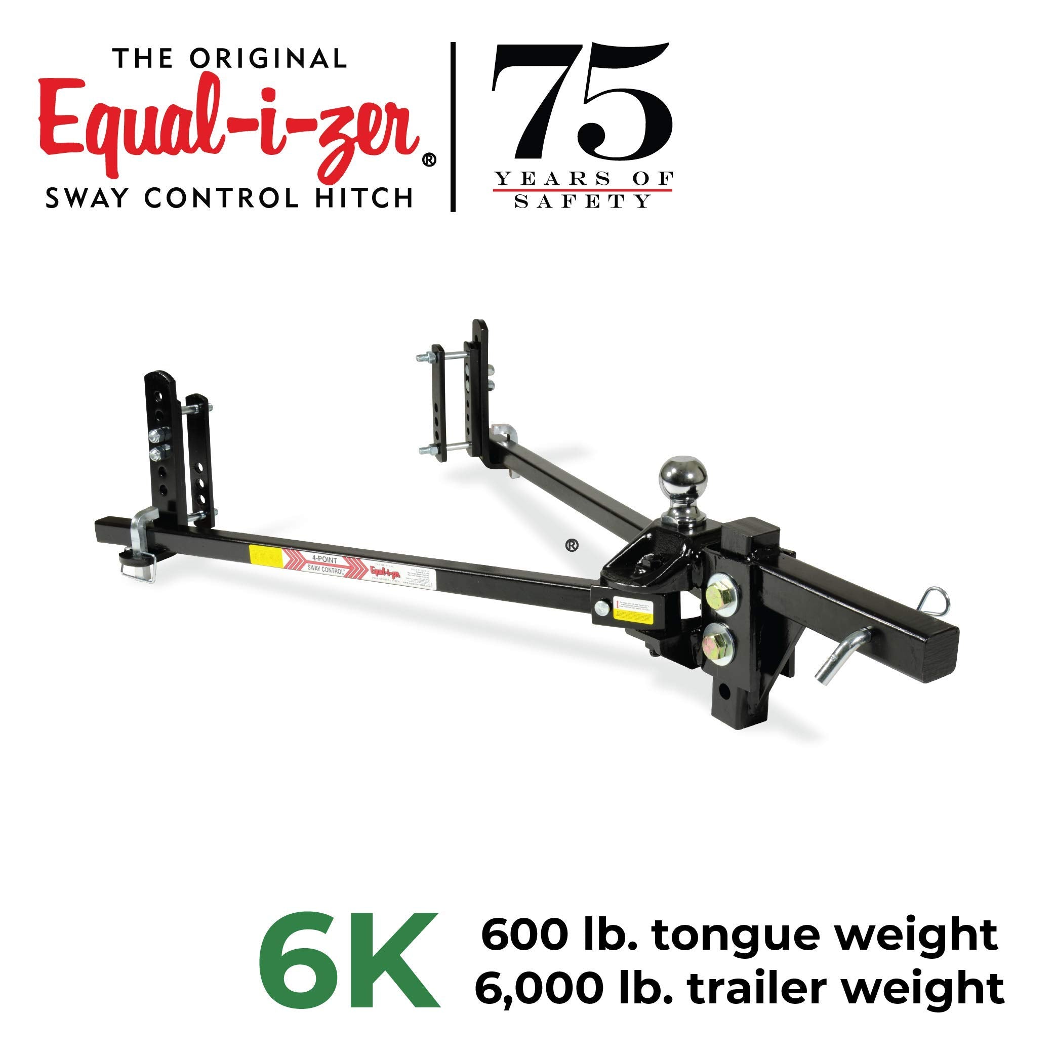 Equal-i-zer Equal-i-zer 4-point Sway Control Hitch, 90-00-0600, 6,000 Lbs Trailer Weight Rating, 600 Lbs - Outdoor Depot