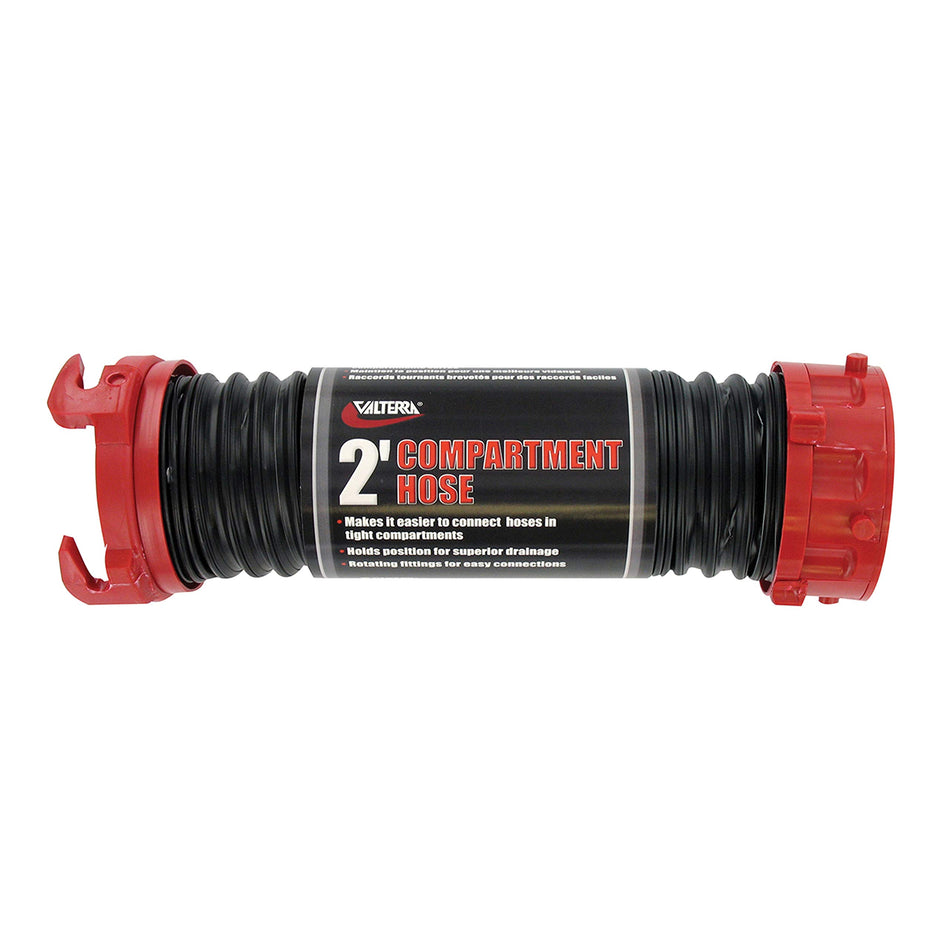 VALTERRA LLC D040202 Valterra D04-0202 Dominator Compartment Hose - 2' , Black RV & Camper