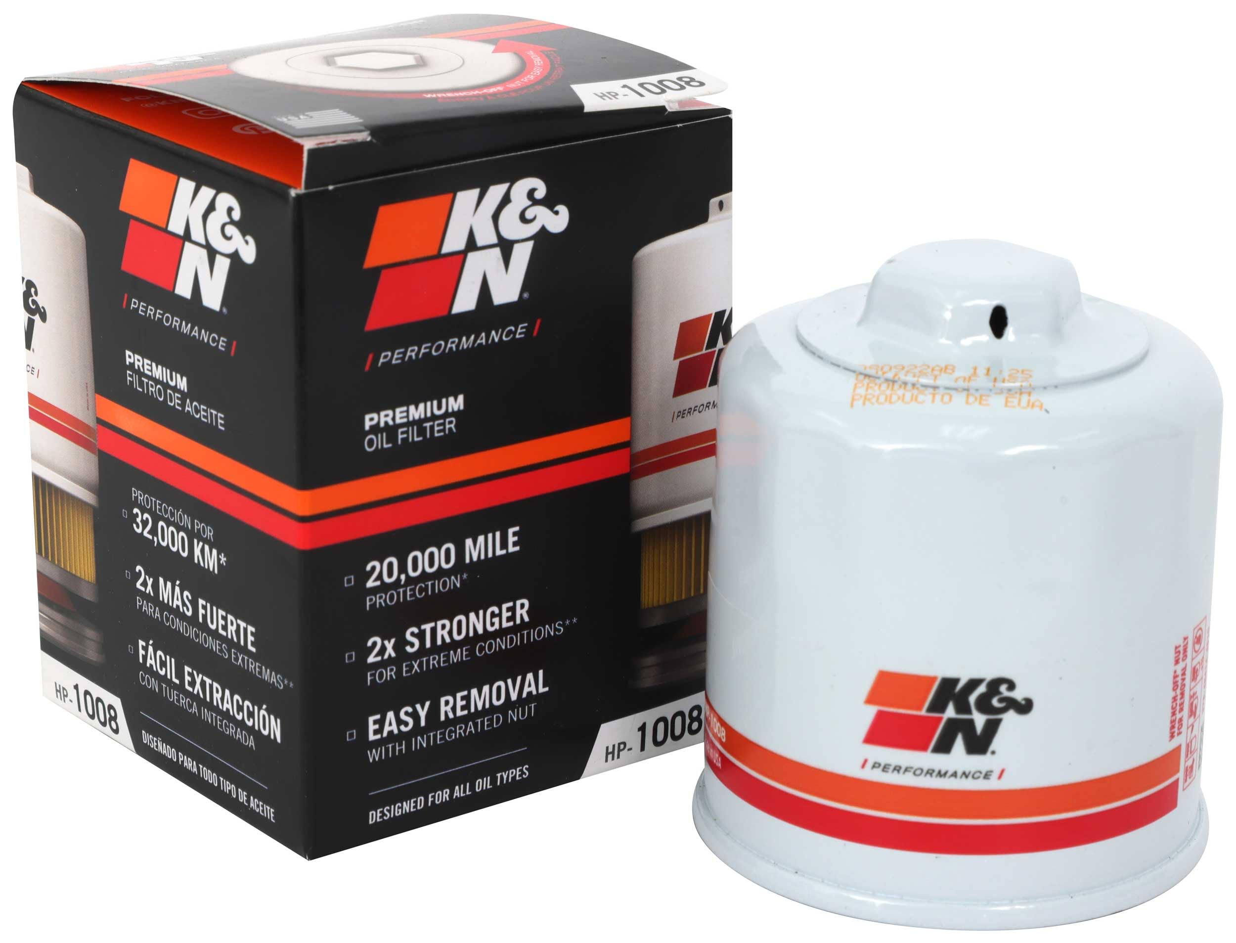 K&N K&N Premium Oil Filter: 20,000 Mile Engine Protection with Wrench Off Nut: Compatible with Select - Outdoor Depot