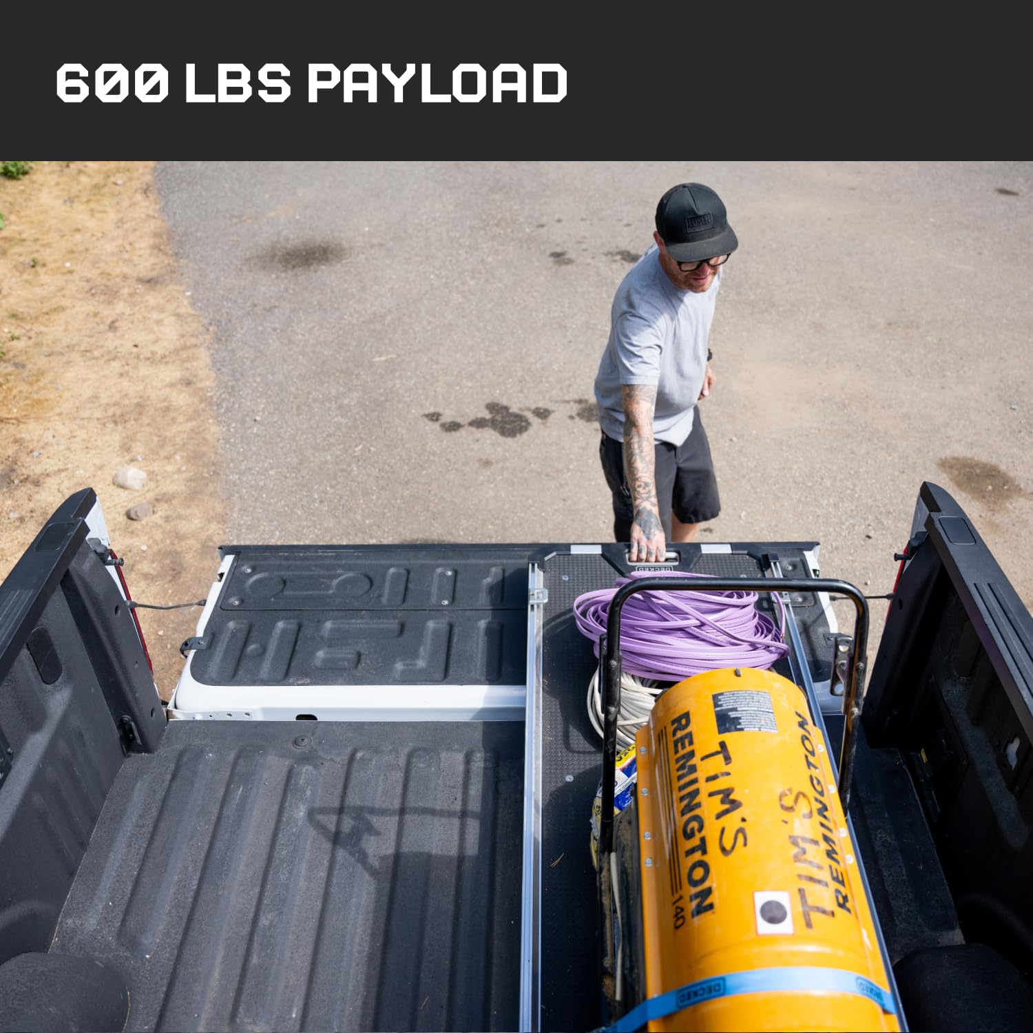 DECKED Decked Truck Bed Slide Compatible with CargoGlide 600/75% / 24" W / 52" L for Maverick - 1500 lb - Outdoor Depot