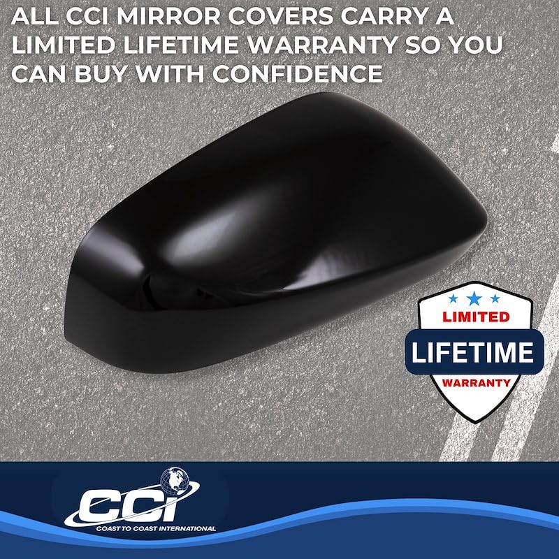 Coast to Coast International CCI Exterior Mirror Cover MC67557BLK, Full Cover, Painted, Gloss Black, ABS - Outdoor Depot