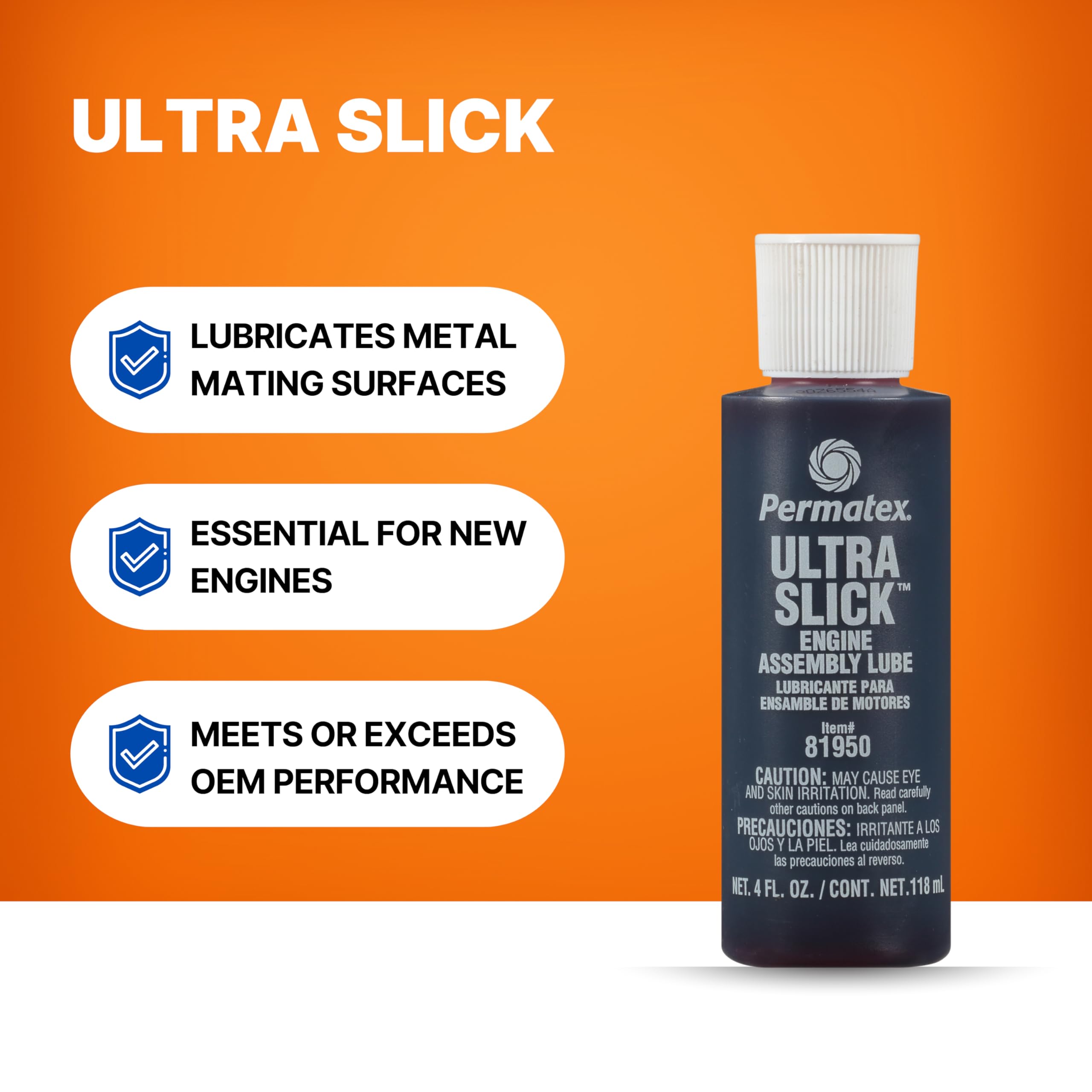 Permatex Permatex 81950 Ultra Slick Engine Assembly Lube, 4 oz. , Red - Outdoor Depot