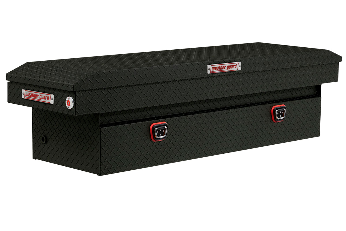 Weather Guard Weather Guard Model 127-52-04 Saddle Box, Aluminum, Full Standard, Textured Matte Black, 11.0 - Outdoor Depot