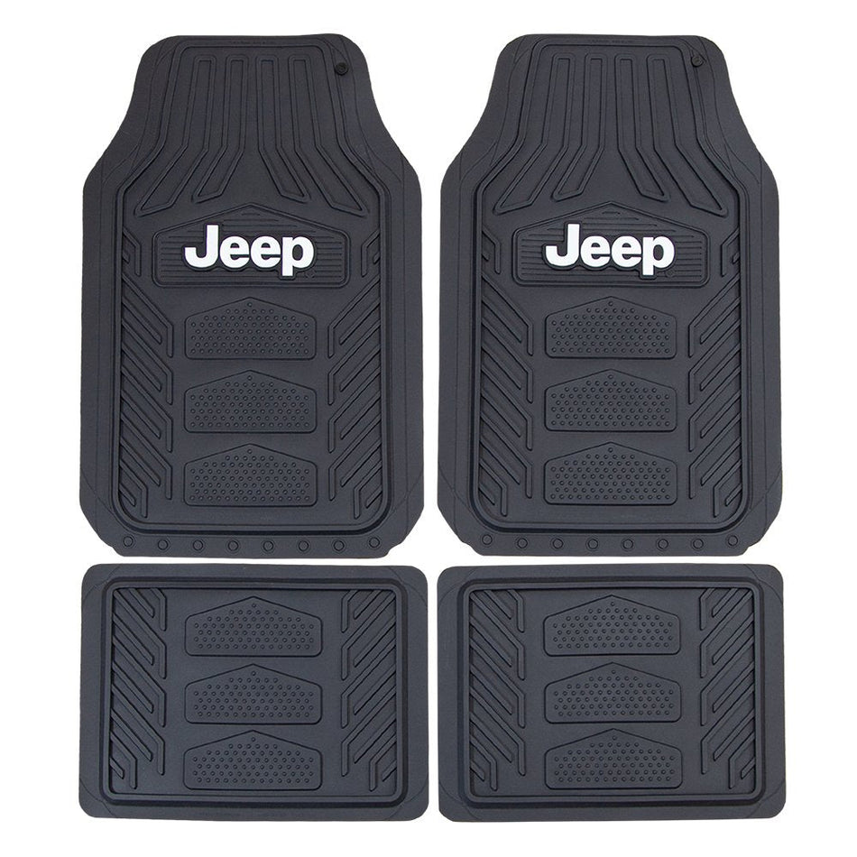 Plasticolor Plasticolor 001668R01 Jeep Weatherpro 4 Piece Floor Mats Set, Floor Mats, One Size, Black - Outdoor Depot