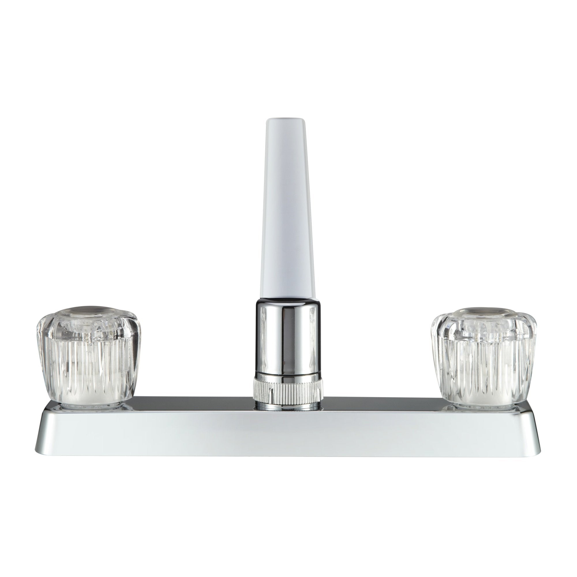 Dura Faucet Dura Faucet DF-PK600A-CP RV Kitchen Sink Faucet with Crystal Acrylic Knobs (Chrome) - Outdoor Depot