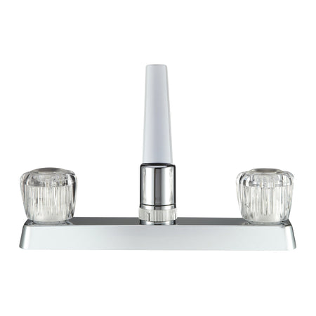 Dura Faucet Dura Faucet DF-PK600A-CP RV Kitchen Sink Faucet with Crystal Acrylic Knobs (Chrome) - Outdoor Depot