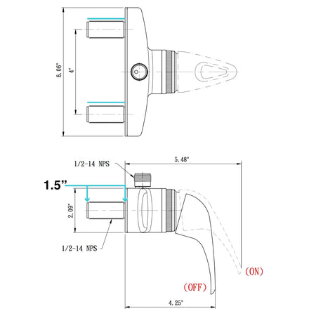 Dura Faucet Dura Faucet Single Lever RV Shower Faucet - Matte Black - Outdoor Depot