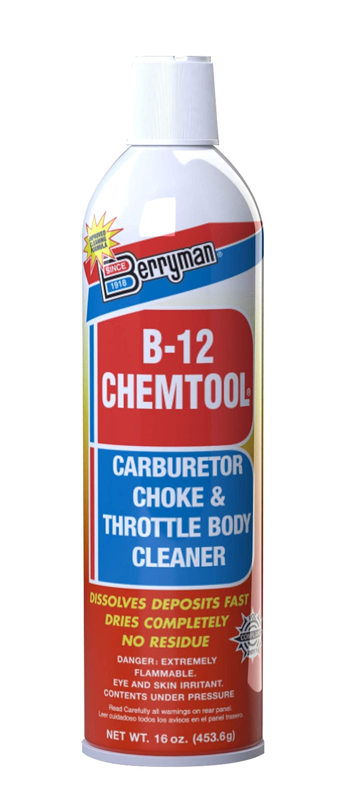 Berryman Berryman Products Berryman 0117C B-12 Chemtool Carburetor, Choke & Throttle Body Cleaner [VOC - Outdoor Depot