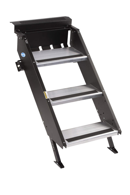 MORryde MORryde STP-207 StepAbove Fold-Up RV Entry Step - 3-Step (9" Step Rise), Fits 26" to 28" Door Width - Outdoor Depot