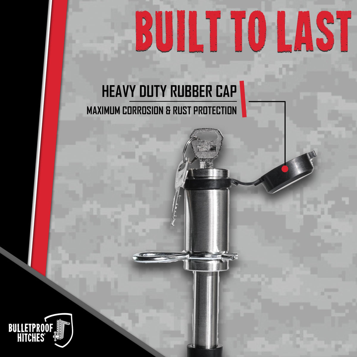 BulletProof Hitches BulletProof Hitches - 5/8" Trailer Hitch Locking Pin - Universal Fit, Stainless Steel, - Outdoor Depot