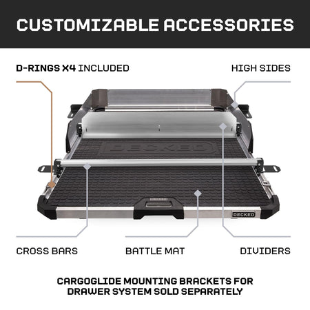 DECKED CargoGlide Truck Bed Slide – 1500 lb Capacity, 75% Extension – Heavy-Duty Pickup Cargo Slide for Easy - Outdoor Depot