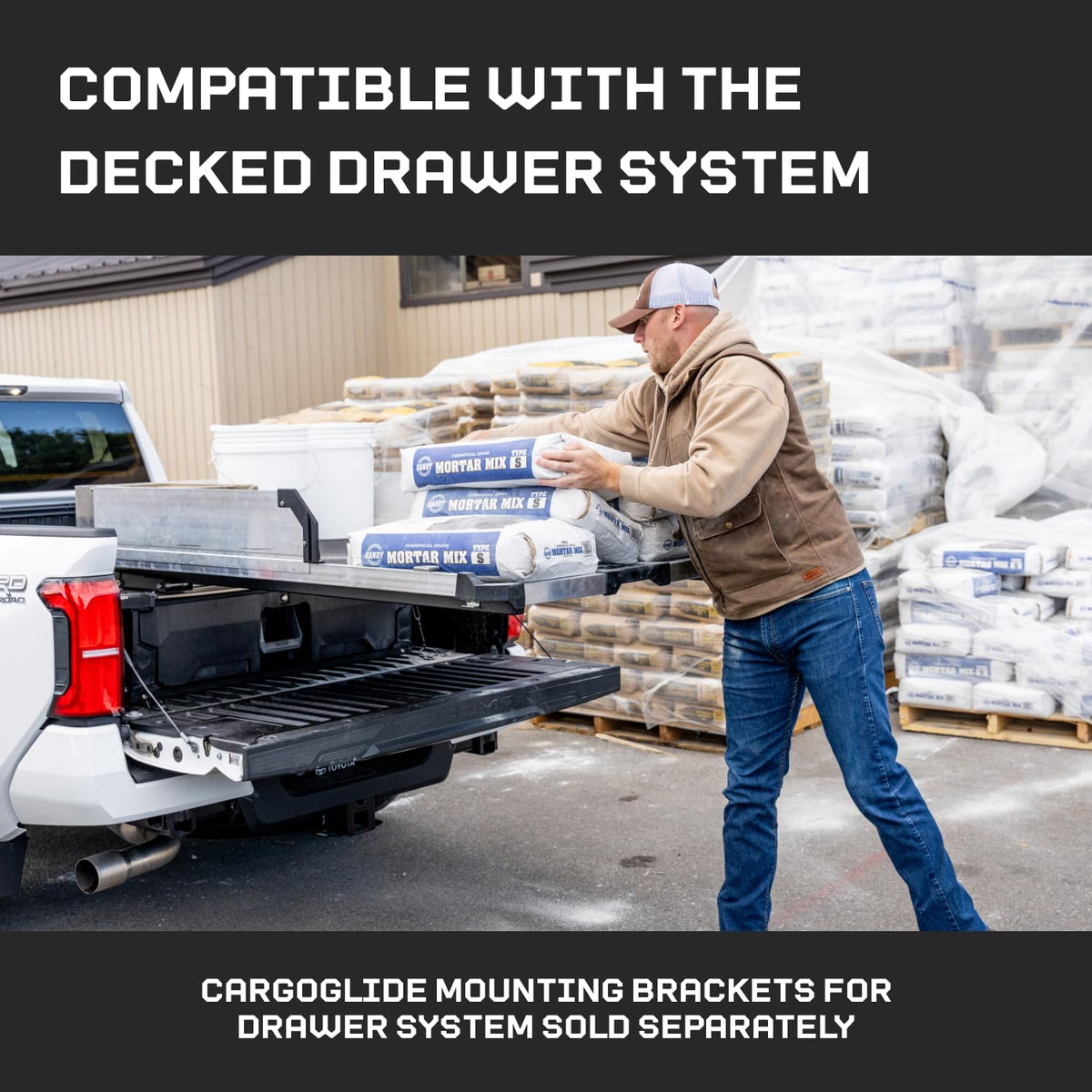 DECKED CargoGlide Truck Bed Slide – 1500 lb Capacity, 75% Extension – Heavy-Duty Pickup Cargo Slide for Easy - Outdoor Depot