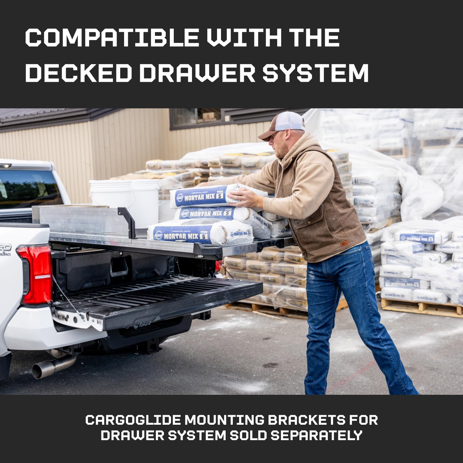 DECKED CargoGlide Truck Bed Slide – 1500 lb Capacity, 75% Extension – Heavy-Duty Pickup Cargo Slide for Easy - Outdoor Depot
